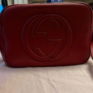 GUCCI Soho Disco Bag in Tabasco Red.